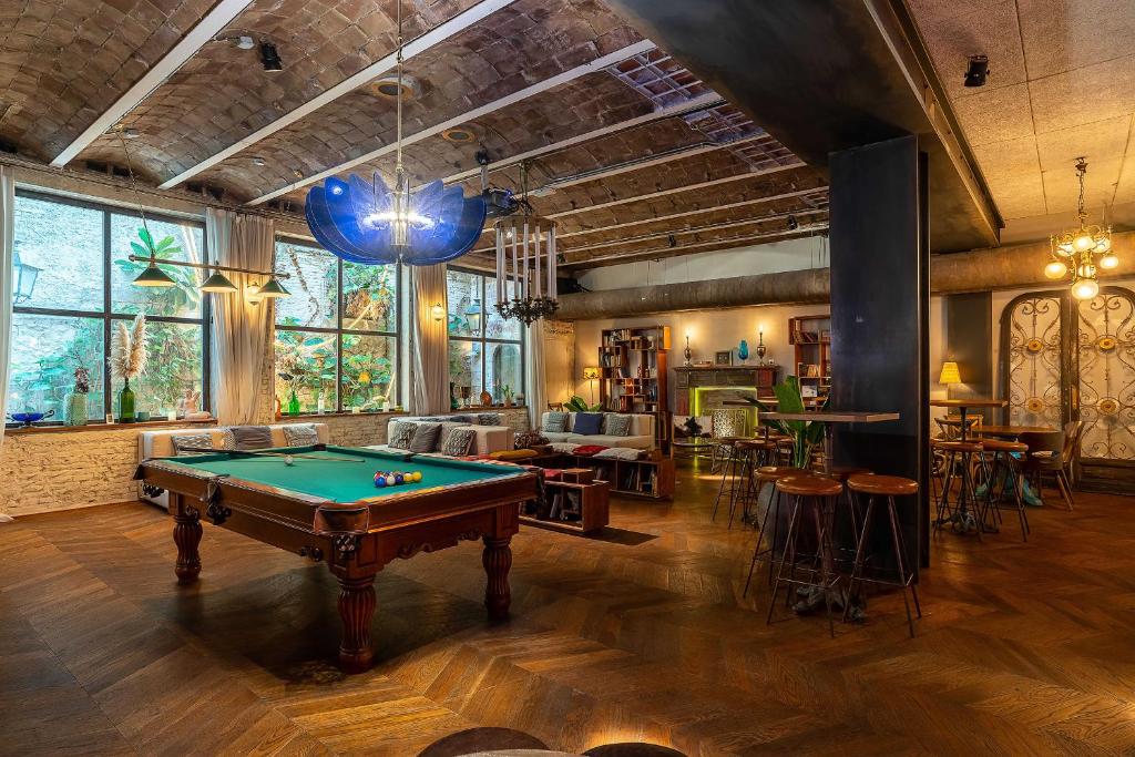 Barcelona Spain Casa Gracia Pool Table
